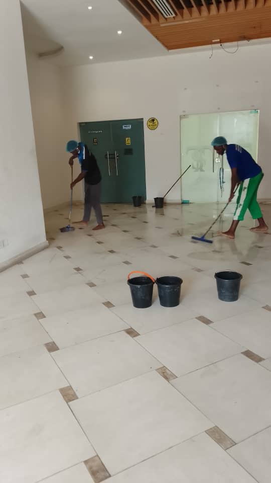 Deep cleaning in progress